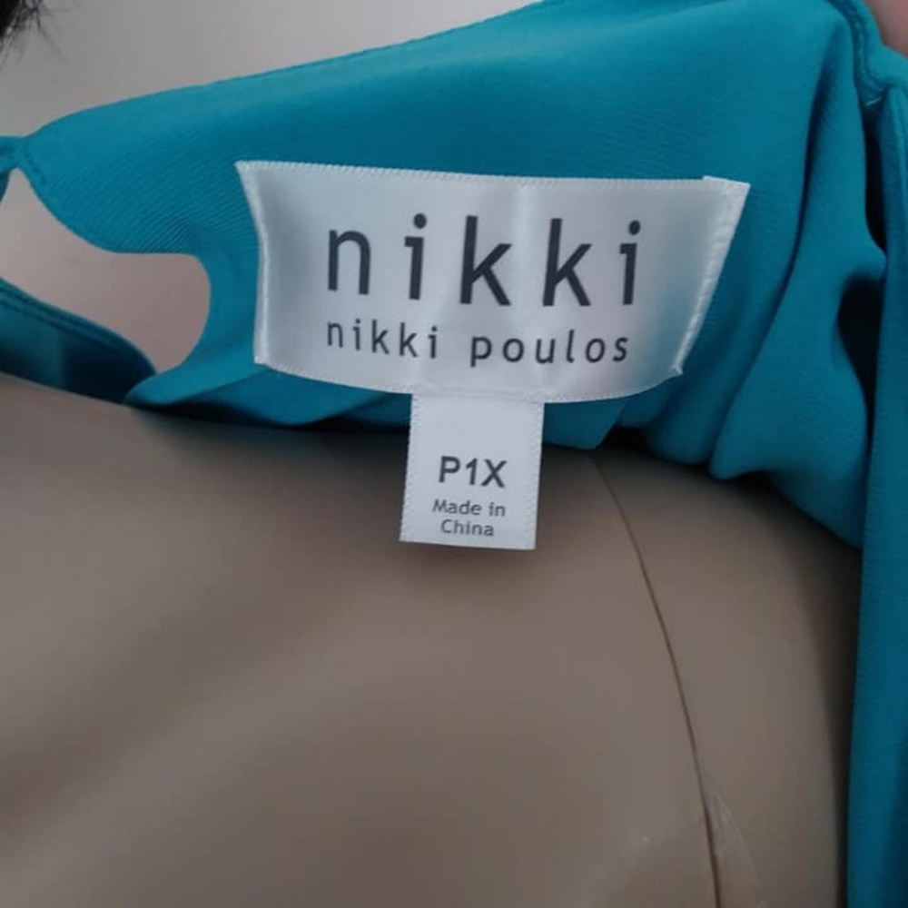 NWOT Aqua Teal Blue Niki Poulos Jumpsuit P1X - Picture 4 of 5